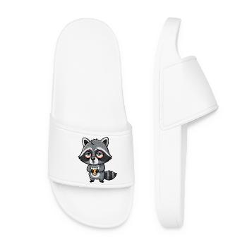 Raccoon Energy Powerless Morning Grouch Caffeine - Women’s Pool Sliders - white - Front
