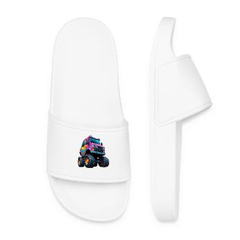 Monster Truck coloré Power Monster - Claquettes Femme - blanc - Devant