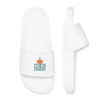 Sommes-nous cuits ? Drôle de dicton de mème - Claquettes Femme - blanc - Devant