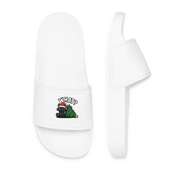 Drôle de chat Noël Cheer - Claquettes Femme - blanc - Devant