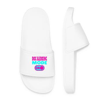 Dog Sledding Mode ON - Women’s Pool Sliders - white - Front