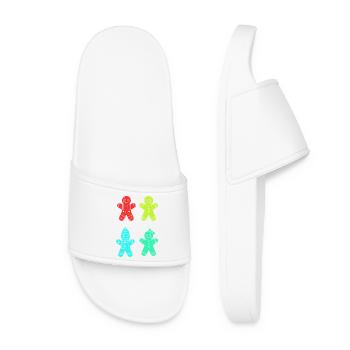 Noël en pain d’épices du Père Noël - Claquettes Femme - blanc - Devant