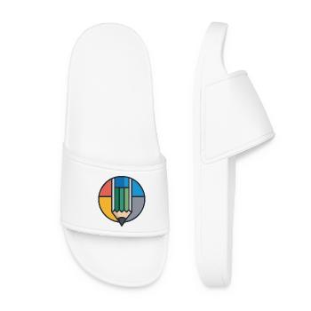 Colorwheel Pencil Icon - Women’s Pool Sliders - white - Front