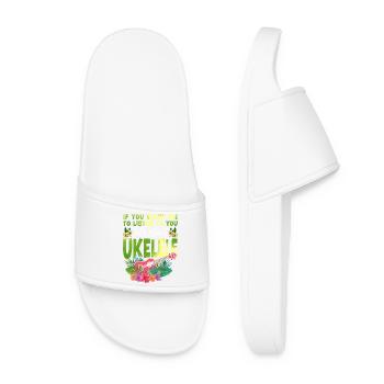 Hawaiian Ukulele Uke If You Want - Frauen Badelatschen - Weiß - Vorne