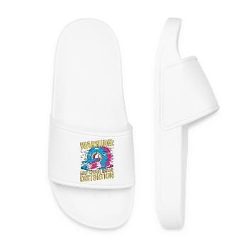 MRI Tech Warning May Cause Image Radiologic - Women’s Pool Sliders - white - Front
