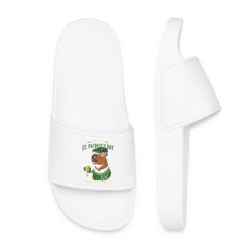 Ours de la Saint-Patrick avec de la bière - Claquettes Femme - blanc - Devant
