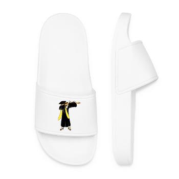Dabbing Graduation Girl Diploma Funny High School  - Women’s Pool Sliders - white - Front