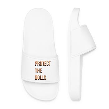 Protect_the_Dolls_90er_style_ - Frauen Badelatschen - Weiß - Vorne