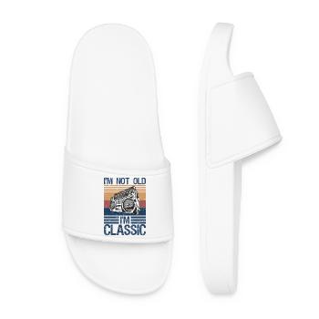 I'm not old I'm classic- Cassette Audio FM Radio - Women’s Pool Sliders - white - Front
