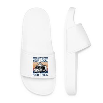 Costume de food truck pour hommes, femmes, enfants food truck - Claquettes Femme - blanc - Devant
