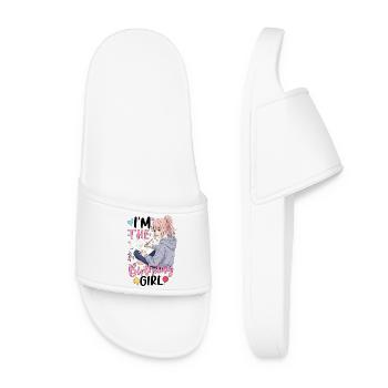 I'm The Birthday Girl - Women’s Pool Sliders - white - Front