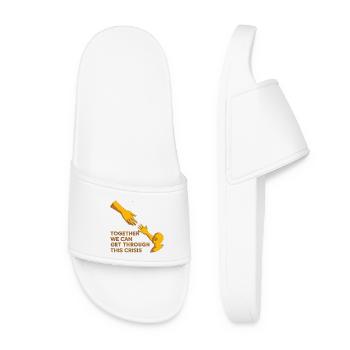 Together We Rise Through This Crisis - Women’s Pool Sliders - white - Front