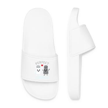 Couple parfait : Duo d’amour poivre et sel - Claquettes Femme - blanc - Devant