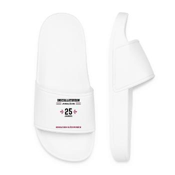 Plumber 25th anniversary 25th company anniversary - Women’s Pool Sliders - white - Front