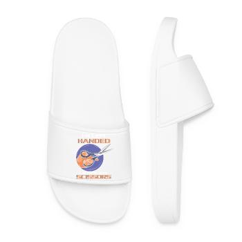 Graphique drôle de ciseaux gauchers pour gaucher - Claquettes Femme - blanc - Devant
