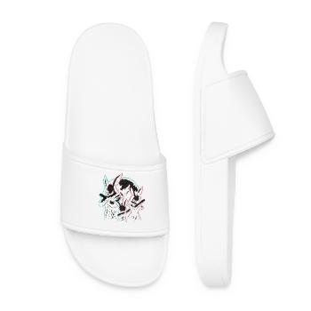 Dabbing Easter Bunny Family, Moon Squad - Women’s Pool Sliders - white - Front