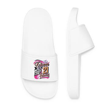Reines femmes du 21e anniversaire - Claquettes Femme - blanc - Devant