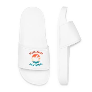Diving Diver Snorkeling Recreational Diver - Women’s Pool Sliders - white - Front
