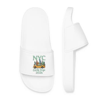 NYC Girls Trip 2026 - Frauen Badelatschen - Weiß - Vorne
