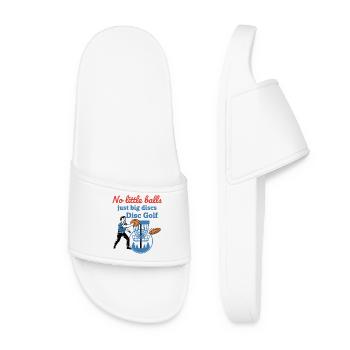 Pas de petites balles, juste de gros disques, disc golf, drôle - Claquettes Femme - blanc - Devant