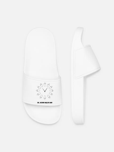 Watch made from baby bottles - Women’s Pool Sliders - white