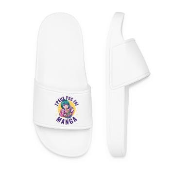 J’peux pas j’ai manga Humour Otaku Geek - Claquettes Femme - blanc - Devant
