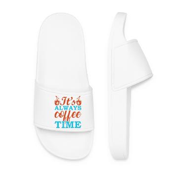 Coffee: Always Time for Espresso - Women’s Pool Sliders - white - Front
