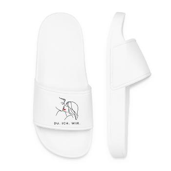 Minimal Heart Down, partenaire de la Saint-Valentin - Claquettes Femme - blanc - Devant