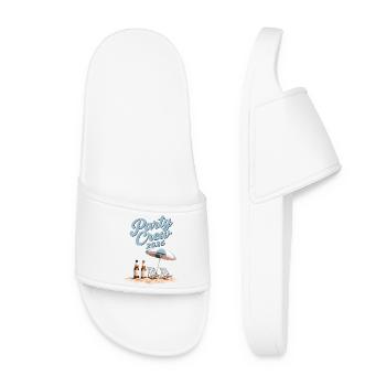 Party Crew 2026 Summer Vacation Beach Group - Women’s Pool Sliders - white - Front