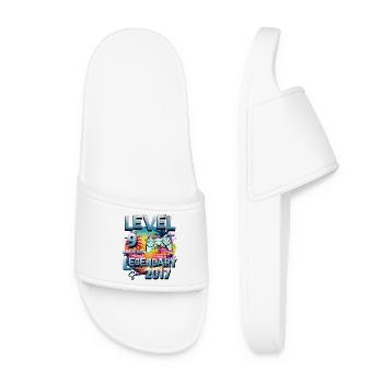 Level 9 years Unlocked since 2017 Birthday - Women’s Pool Sliders - white - Front