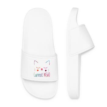 Humeur actuelle Amoureuse des chats mignons - Claquettes Femme - blanc - Devant