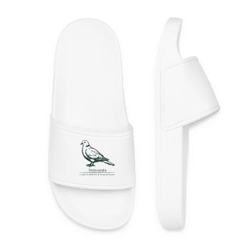 Silhouette de colombe à collier | Ornithologie | Dessin - Claquettes Femme - blanc - Devant
