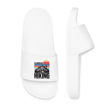 Prefer hiking: mountain landscape sunset - Women’s Pool Sliders - white - Front