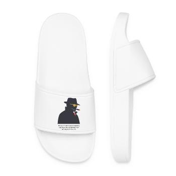 Noir silhouette with cigar - Women’s Pool Sliders - white - Front
