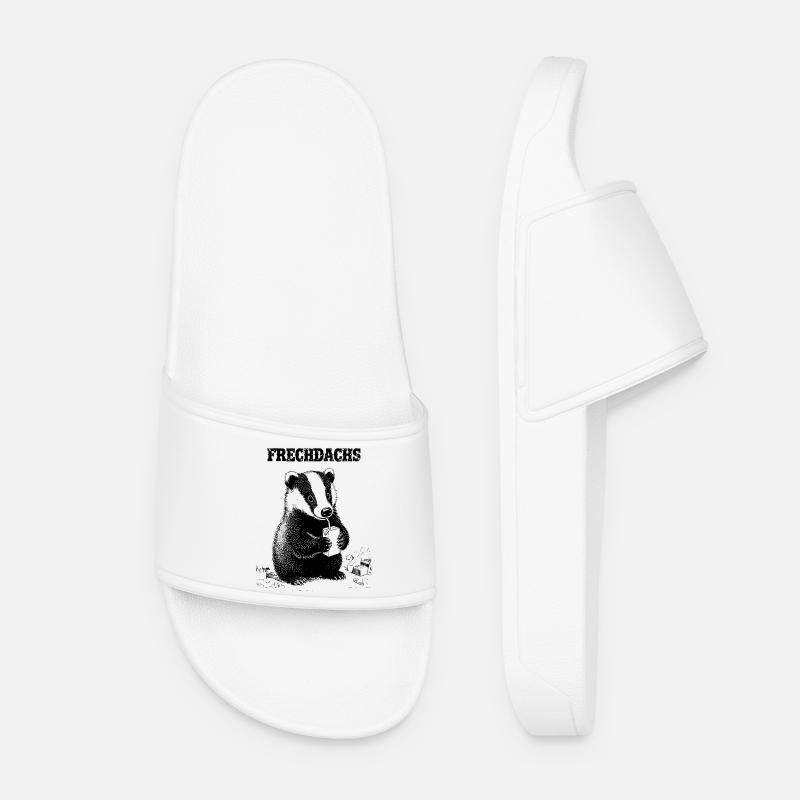 Frechdachs mit Trinkpäckchen - Frauen Badelatschen - Weiß