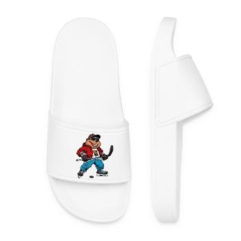 Biber Eishockey - Frauen Badelatschen - Weiß - Vorne