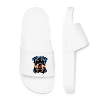 Rottweiler Dogs Love Proud Rottweiler Lovers - Women’s Pool Sliders - white - Front