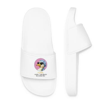 Stylish Duck – I Song Statement Design - Women’s Pool Sliders - white - Front