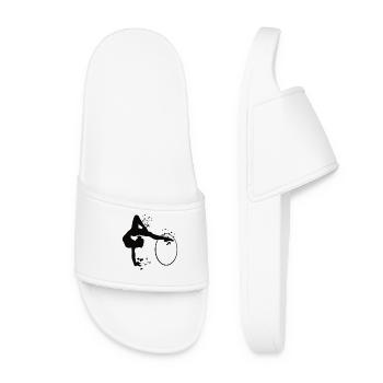Gymnastics Hoops Rhythmic Gymnastics - Women’s Pool Sliders - white - Front