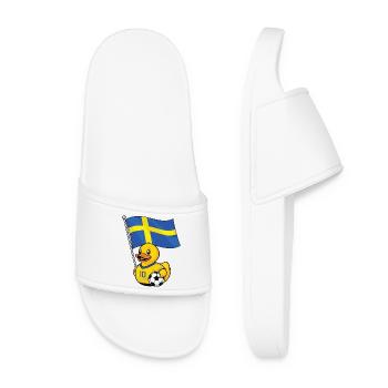 Schweden Fußball Fan Shirt für stolze Fans - Frauen Badelatschen - Weiß - Vorne