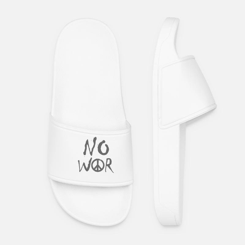 NO WAR – Statement for peace against war - Women’s Pool Sliders - white