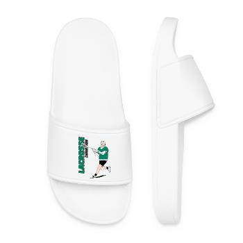 Lacrosse Player - Women’s Pool Sliders - white - Front