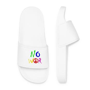 PAS DE GUERRE – Déclaration pour la paix contre la guerre - Claquettes Femme - blanc - Devant