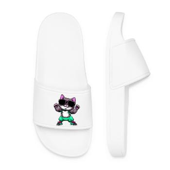 Fitness Cat - Women’s Pool Sliders - white - Front