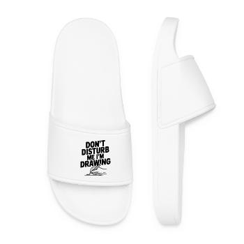 Ne me dérange pas, je dessine. - Claquettes Femme - blanc - Devant