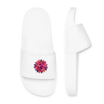 Hibiskus Feuerblüten Bouquet - Frauen Badelatschen - Weiß - Vorne
