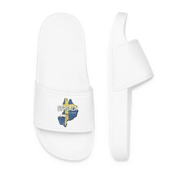 Uppsala Sweden Province Map Souvenir - Women’s Pool Sliders - white - Front