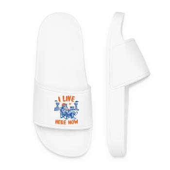Fan de Bigfoot Baseball J’habite ici maintenant - Claquettes Femme - blanc - Devant