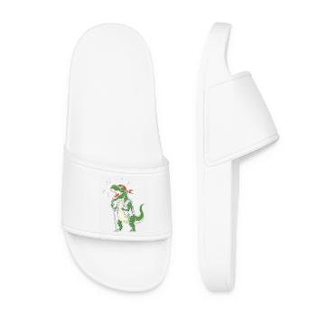 Rocker Dino avec micro - Claquettes Femme - blanc - Devant
