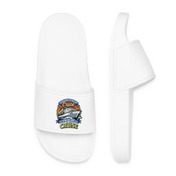Stays On The Cruise Family Vacation Trip Cruising - Women’s Pool Sliders - white - Front